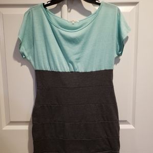 Short blue and gray dress